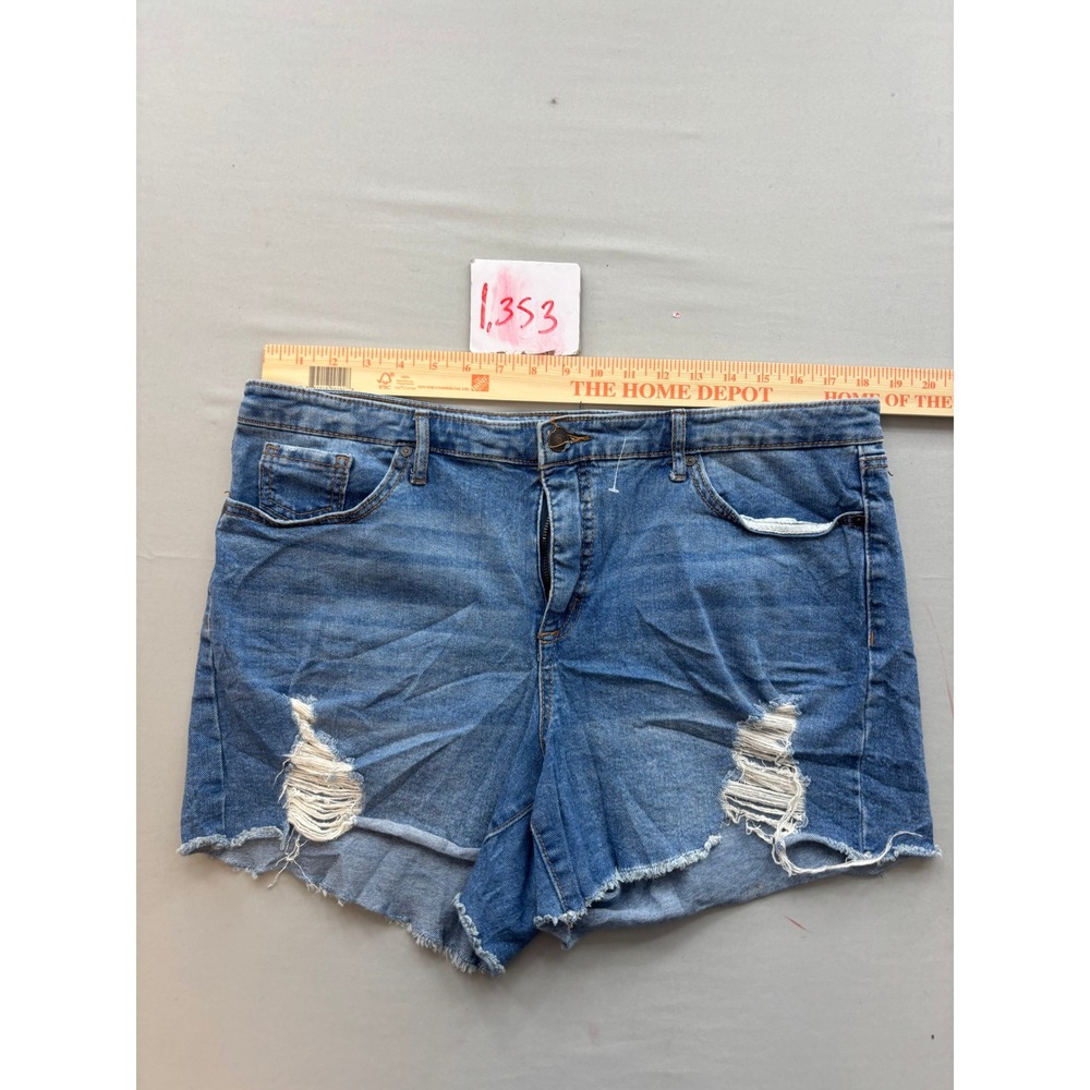 Sofia Jeans by Sofia Vergara Lila Short Distressed Denim Cut Off Shorts Blue 16